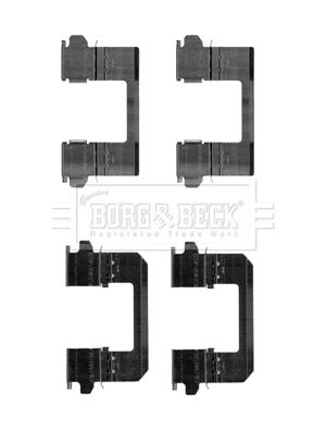 BORG & BECK Комплектующие, колодки дискового тормоза BBK1256